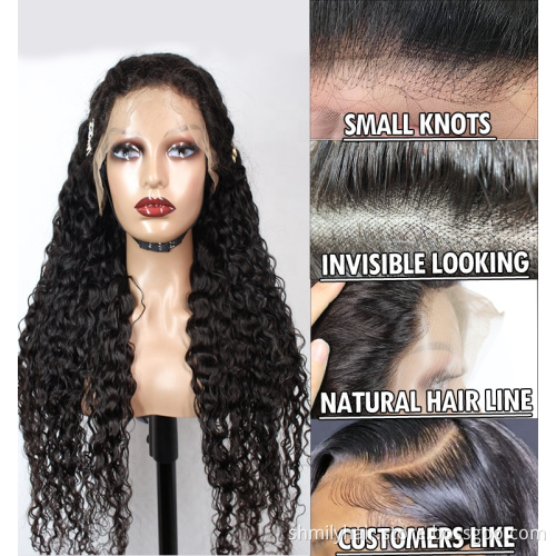 Brazilian Hair Wigs With Closure HD Lace Front 13x6 Wigs Natural Wet Curls Cuticle Aligned Virgin Human Hair Wig